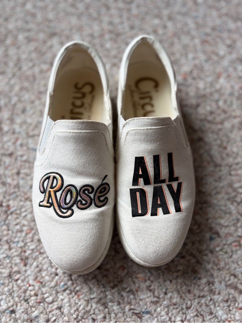 Circus by Sam Edelman Women's White Canvas Deck Shoes Size 7 M Rose' All Day